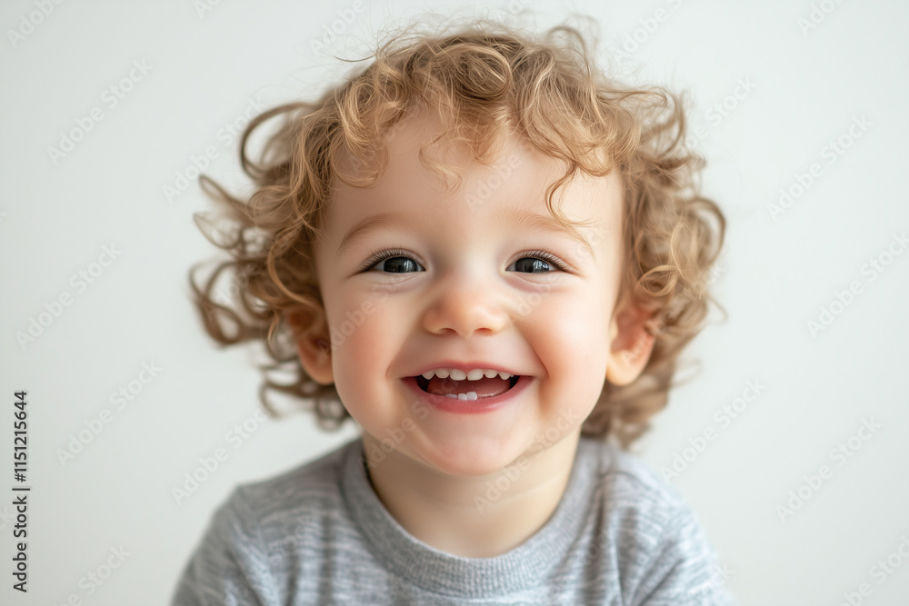 Happy child isolated on a plain background Happy child isolated on a plain background