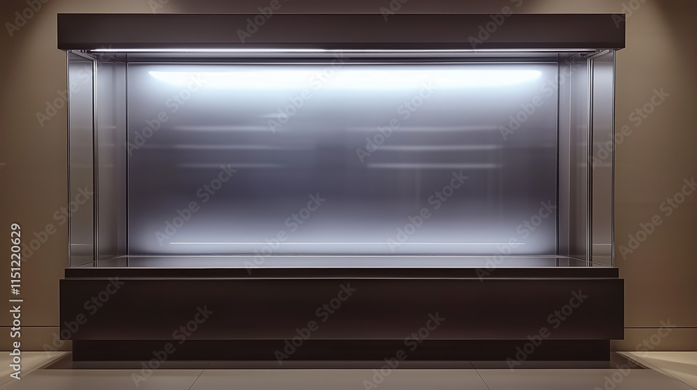 Obraz premium Sophisticated Empty Display Case with Luxurious Style and Premium Finish