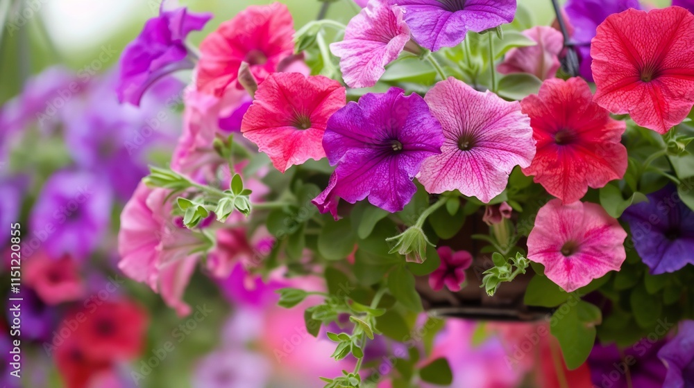 Vibrant Petunia Hanging Basket: A Symphony of Colors Vibrant Petunia Hanging Basket: A Symphony of Colors