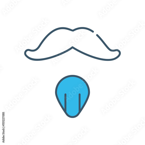 Mustache vector icon