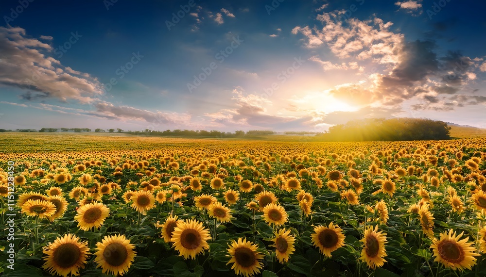 Obraz premium Campos de Cultivo, como girasoles