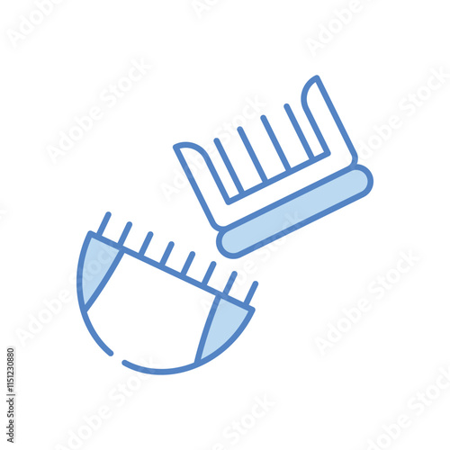 Clip-on hair trimmer guards vector icon