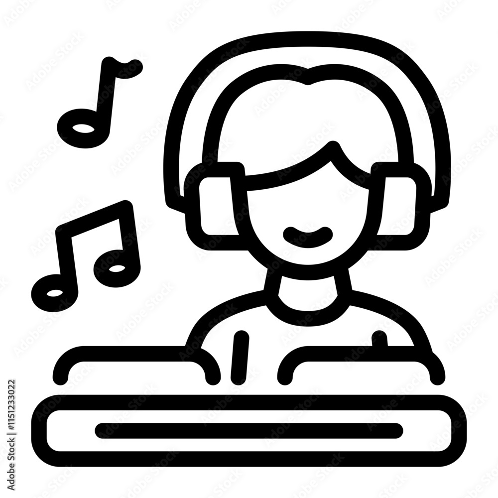 This DJ icon is suitable for New Year, Festival, Birthday, etc. This DJ icon is suitable for New Year, Festival, Birthday, etc.
