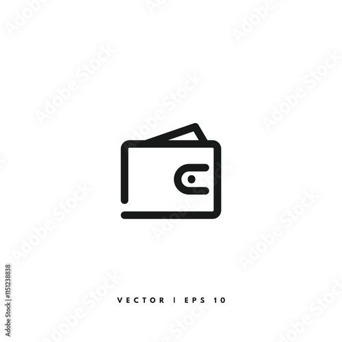 Wallet Icon. Editable Stroke