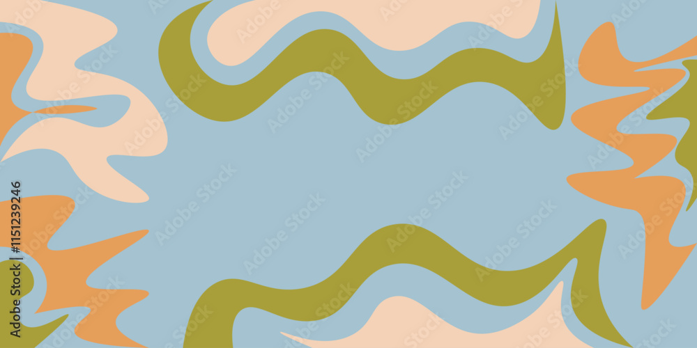Abstract vector processed with soft green, orange, peach and light blue colors, creating a dynamic and modern atmosphere. Abstract vector processed with soft green, orange, peach and light blue colors, creating a dynamic and modern atmosphere.