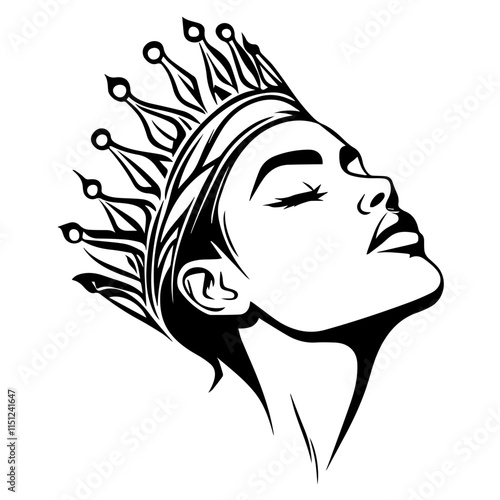 prince with crown vector illustration