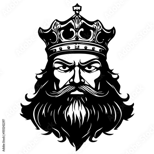 king with crown vector illustration