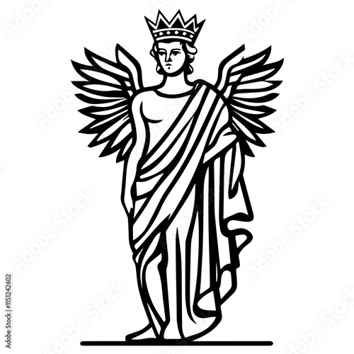 Wallpaper Mural Angel with Wings and Crown Torontodigital.ca