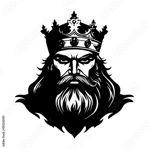 king with crown vector illustration