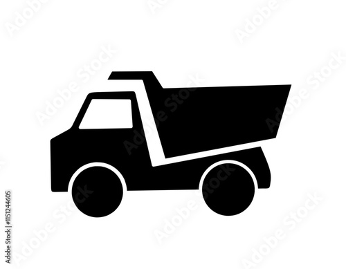 truck icon vector on white background. vehicle icon