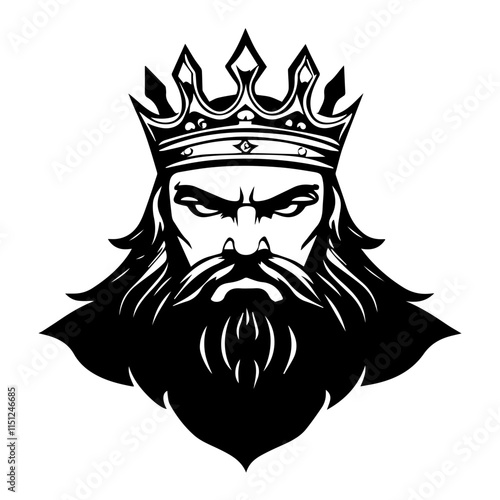 king with crown vector illustration