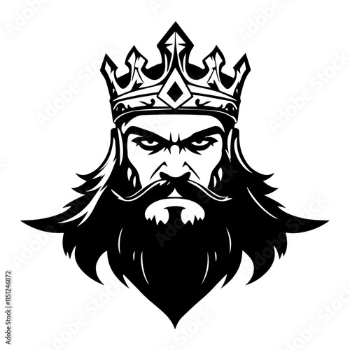 king with crown vector illustration