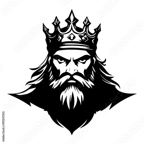 king with crown vector illustration