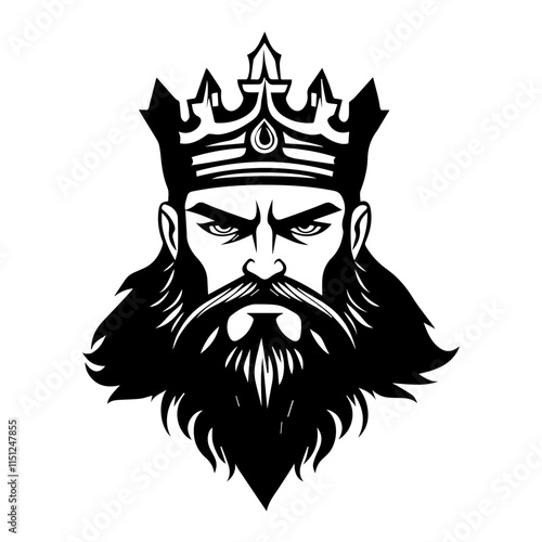 king with crown vector illustration