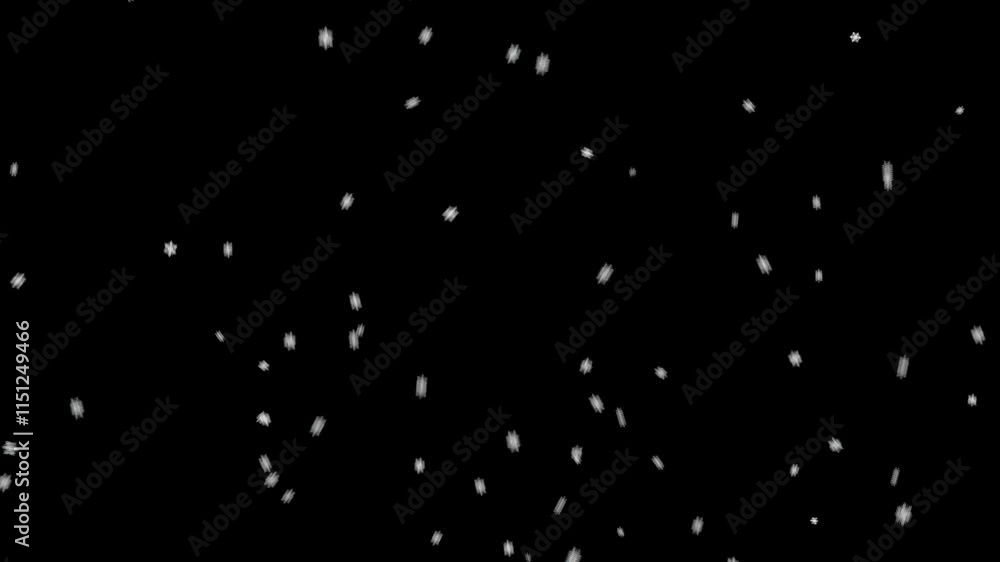 Falling snowflakes on a black background. Winter's tale. Falling snowflakes on a black background. Winter's tale.