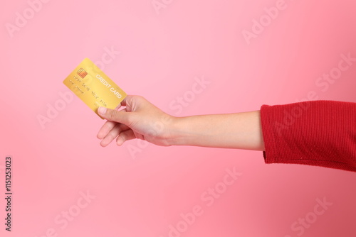 Wallpaper Mural hand Holding credit card Torontodigital.ca