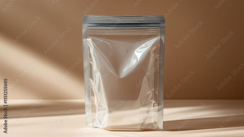Licorice Root Extract in a clear resealable poly bag, placed on a soft beige backdrop with a calming, neutral aesthetic, ideal for stock photography. Licorice Root Extract in a clear resealable poly bag, placed on a soft beige backdrop with a calming, neutral aesthetic, ideal for stock photography.
