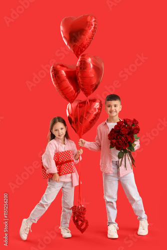 Cute little kids with heart...
