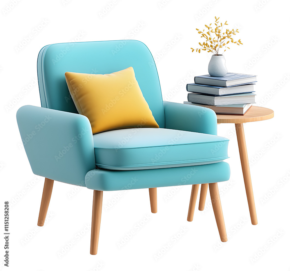 Fototapeta premium Cozy living room setup modern home furniture display stylish environment close-up view comfort and design