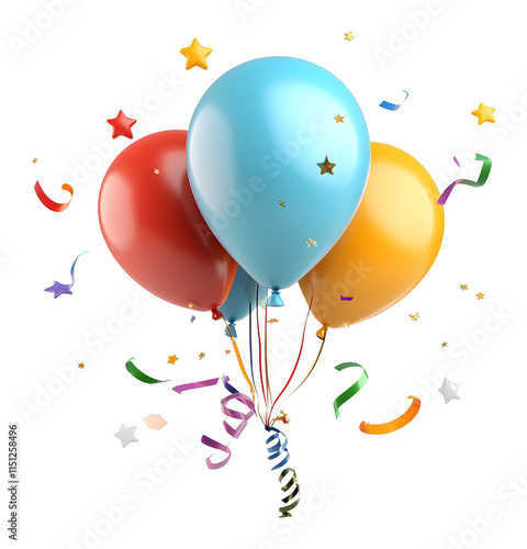 Colorful balloons celebration festive party digital image high angle joyful atmosphere