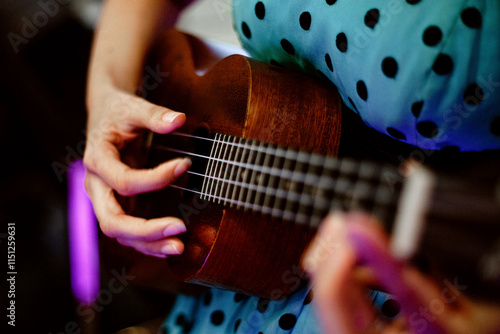 Playing Ukulele
