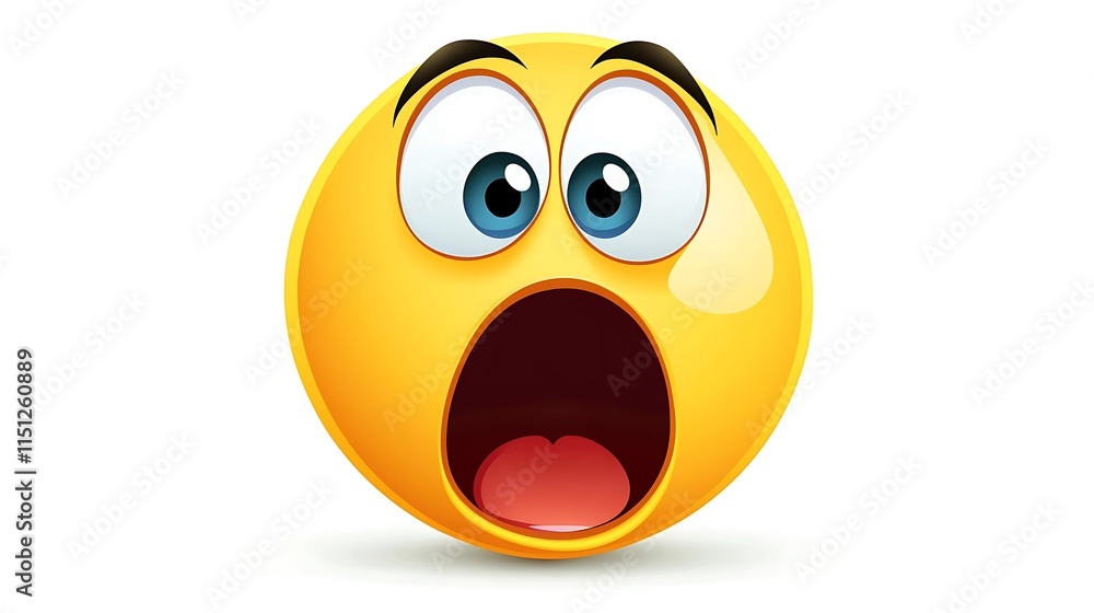 Shocked Emoticon Face Wow Surprise Amazement Expression Shocked Emoticon Face Wow Surprise Amazement Expression