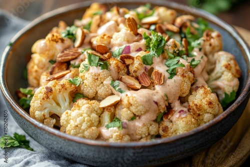 Roasted Cauliflower with Almond Sauce