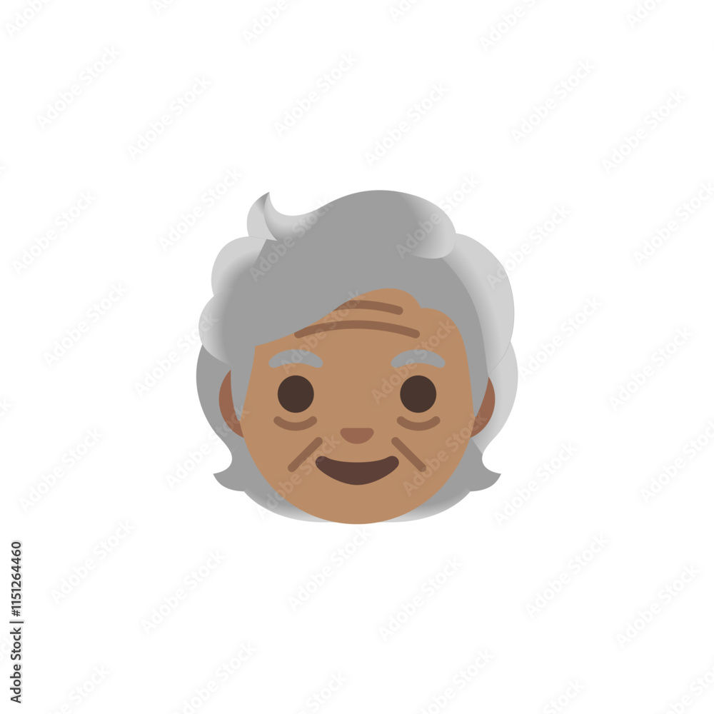 Fototapeta premium Elderly Woman Emoji 