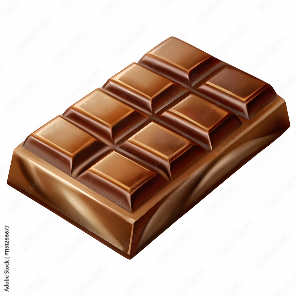 Fototapeta premium chocolate bar on white background