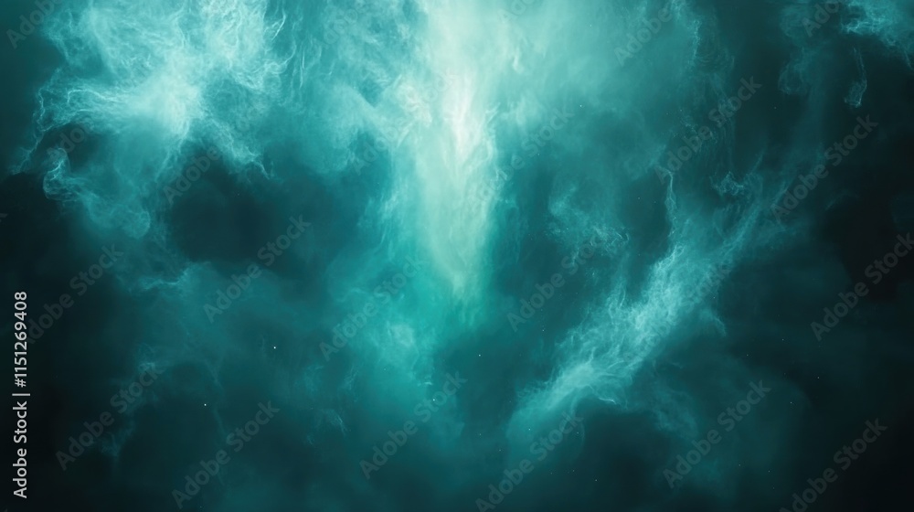Fototapeta premium Teal Nebula, Cosmic Cloudscape