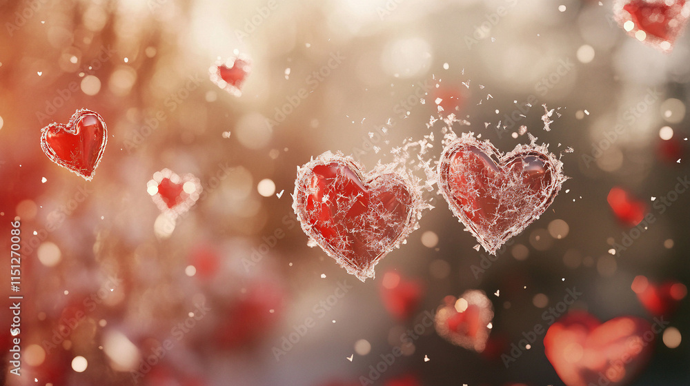 Obraz premium valentine background with hearts