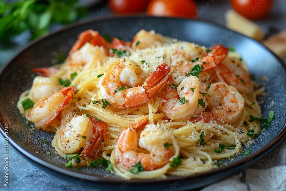 Shrimp Pasta with Parmesan - A Culinary Delight Shrimp Pasta with Parmesan - A Culinary Delight