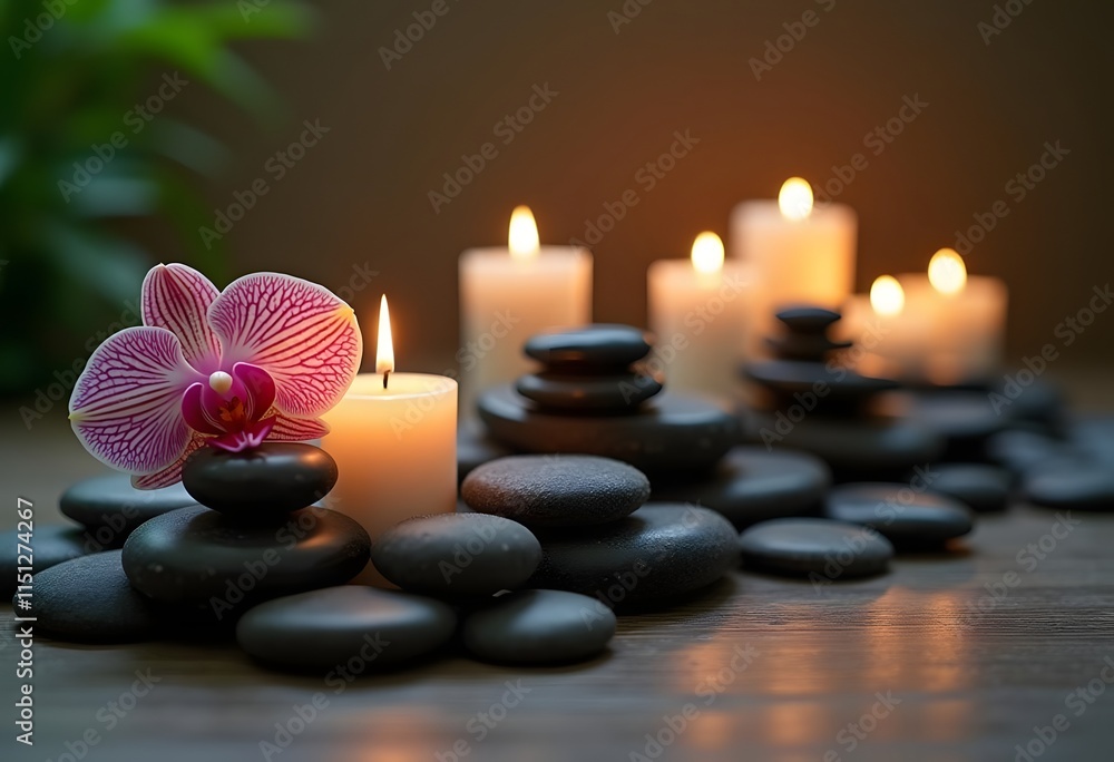 Zen basalt stones and bamboo on the wood
Zen basalt stones and bamboo on the wood