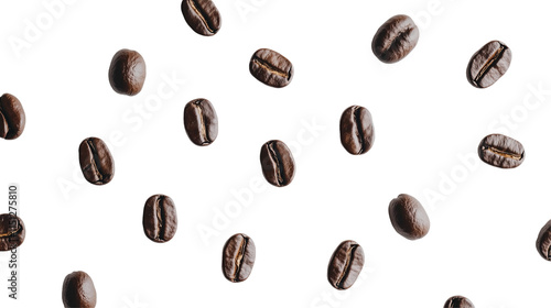 Panamic coffee beans isolated on transparent background, png photo