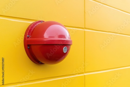 fire alarm and sensor. A detailed view of an addressable fire alarm system allowing specific sensor monitoring for effective prevention photo