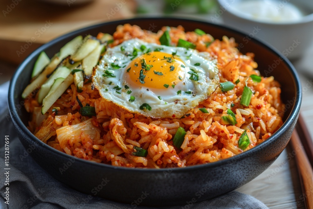 Kimchi Fried Rice Bowl with Egg Kimchi Fried Rice Bowl with Egg