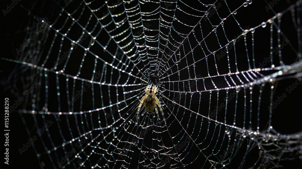 Naklejka premium Spider’s Web Close-Up
