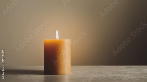 Wallpaper Mural Lit candle on table. Torontodigital.ca