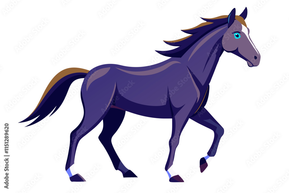 Stunning, healthy horse vector illustration showcasing elegance and vitality Stunning, healthy horse vector illustration showcasing elegance and vitality