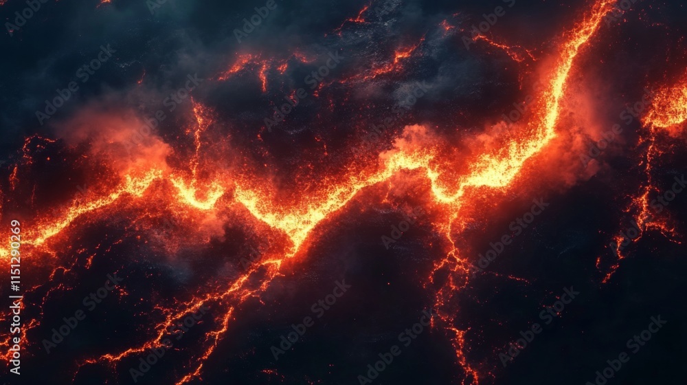 Fiery lava flow texture, abstract fiery background. Fiery lava flow texture, abstract fiery background.