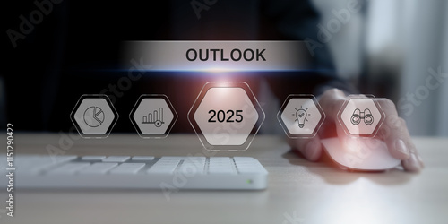 Bilde på lerret Economic, business outlook concept