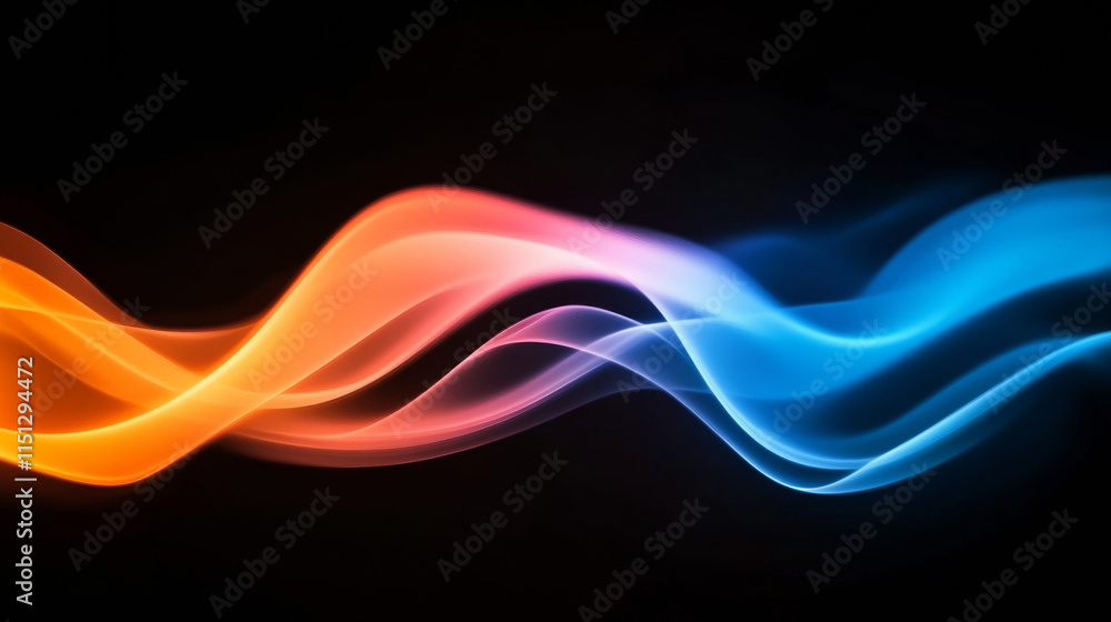 abstract waves in orange, pink, and blue create dynamic visual flow abstract waves in orange, pink, and blue create dynamic visual flow