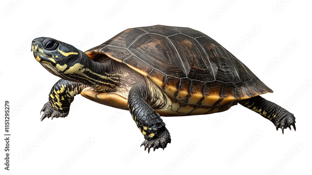 A Turtle's Steady Pace: A close-up portrait of a turtle, showcasing its intricate shell patterns and deliberate gait. The image evokes a sense of tranquility and resilience. A Turtle's Steady Pace: A close-up portrait of a turtle, showcasing its intricate shell patterns and deliberate gait. The image evokes a sense of tranquility and resilience.