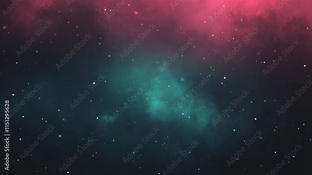 Naklejka premium Vibrant abstract background with cosmic colors and starry elements