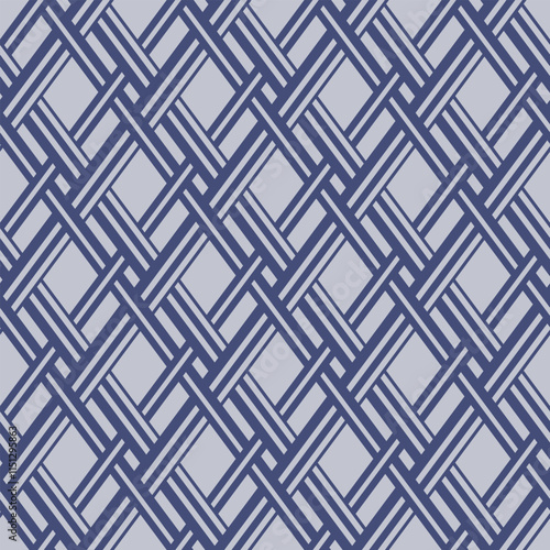 Japanese Weave Diamond Vector Seamless Pattern