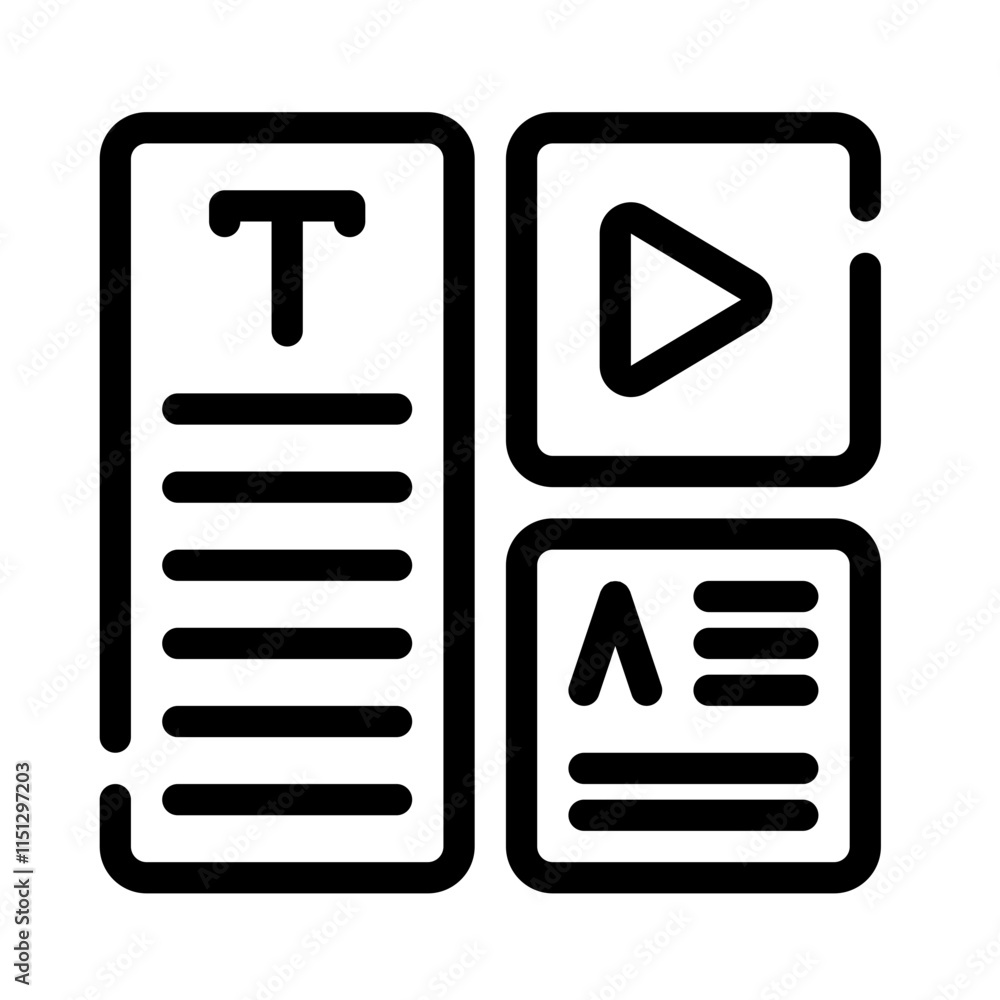 Icon Design Template With Style Outline Icon Design Template With Style Outline