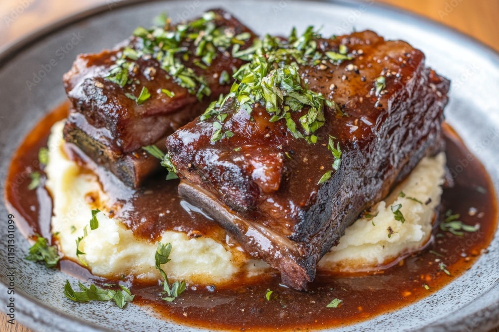 Tender Beef Ribs with Creamy Mashed Potatoes Tender Beef Ribs with Creamy Mashed Potatoes