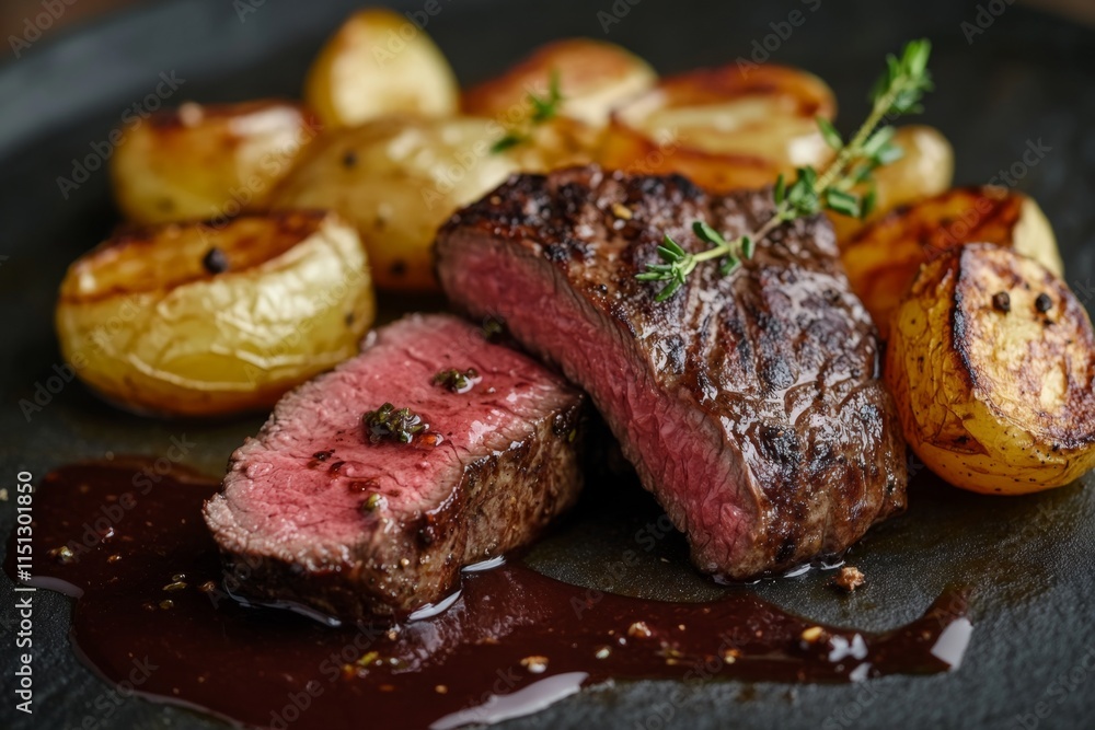 Sizzling Steak with Roasted Potatoes Sizzling Steak with Roasted Potatoes