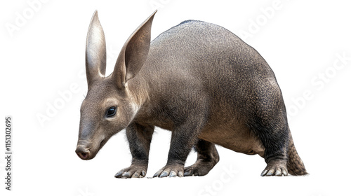 Aardvark Close-up:  A detailed, full-body shot of an aardvark, showcasing its unique features and endearing expression.  A perfect image for wildlife enthusiasts, educational materials. photo