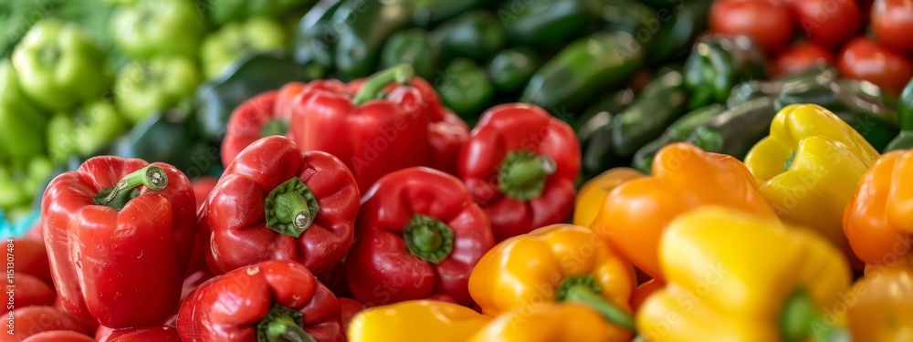 Fresh Bell Peppers in Vibrant Colors